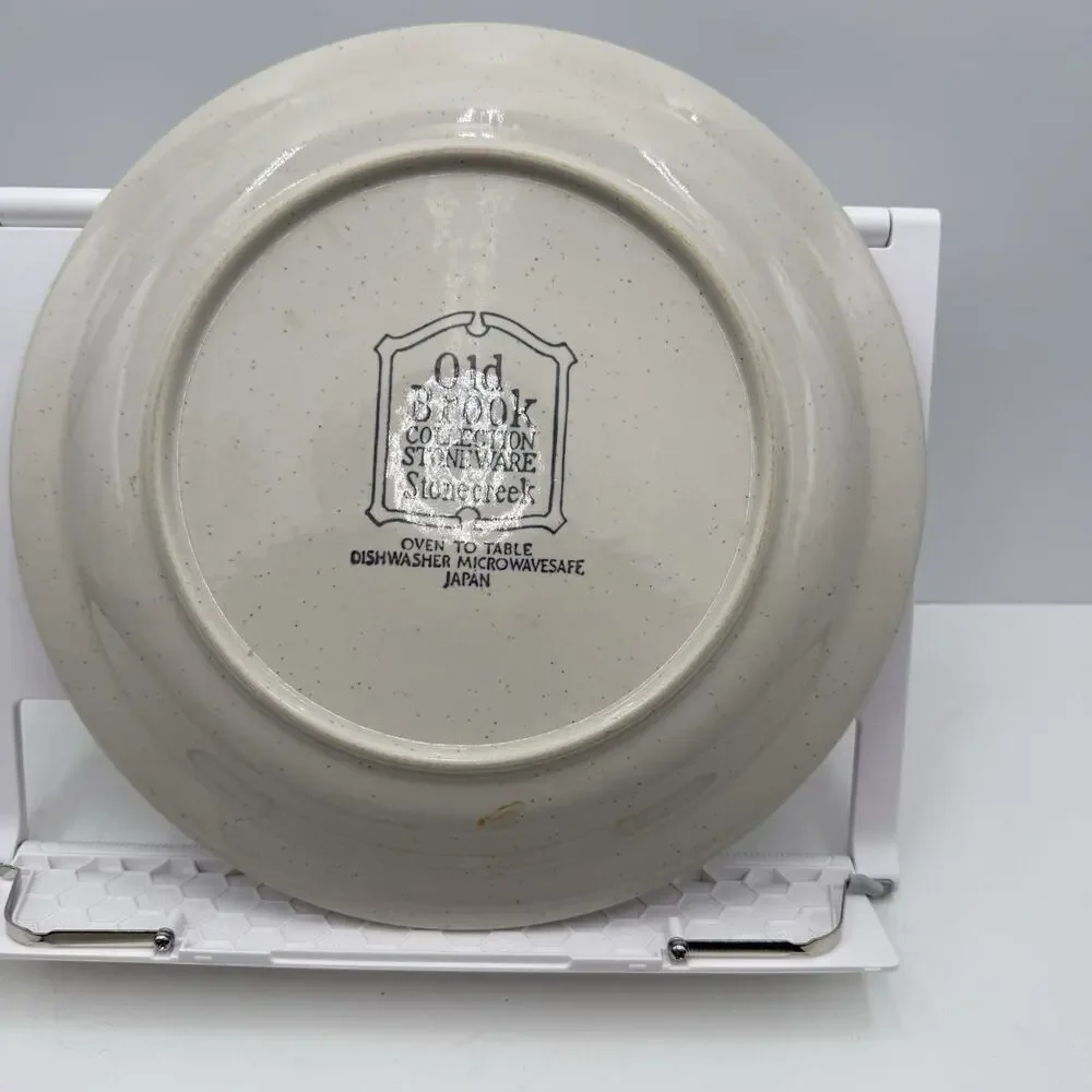 Old Brook Collection Stoneware Retro MCM Stone Brook Dinner Plate‎ 10.75” D EUC